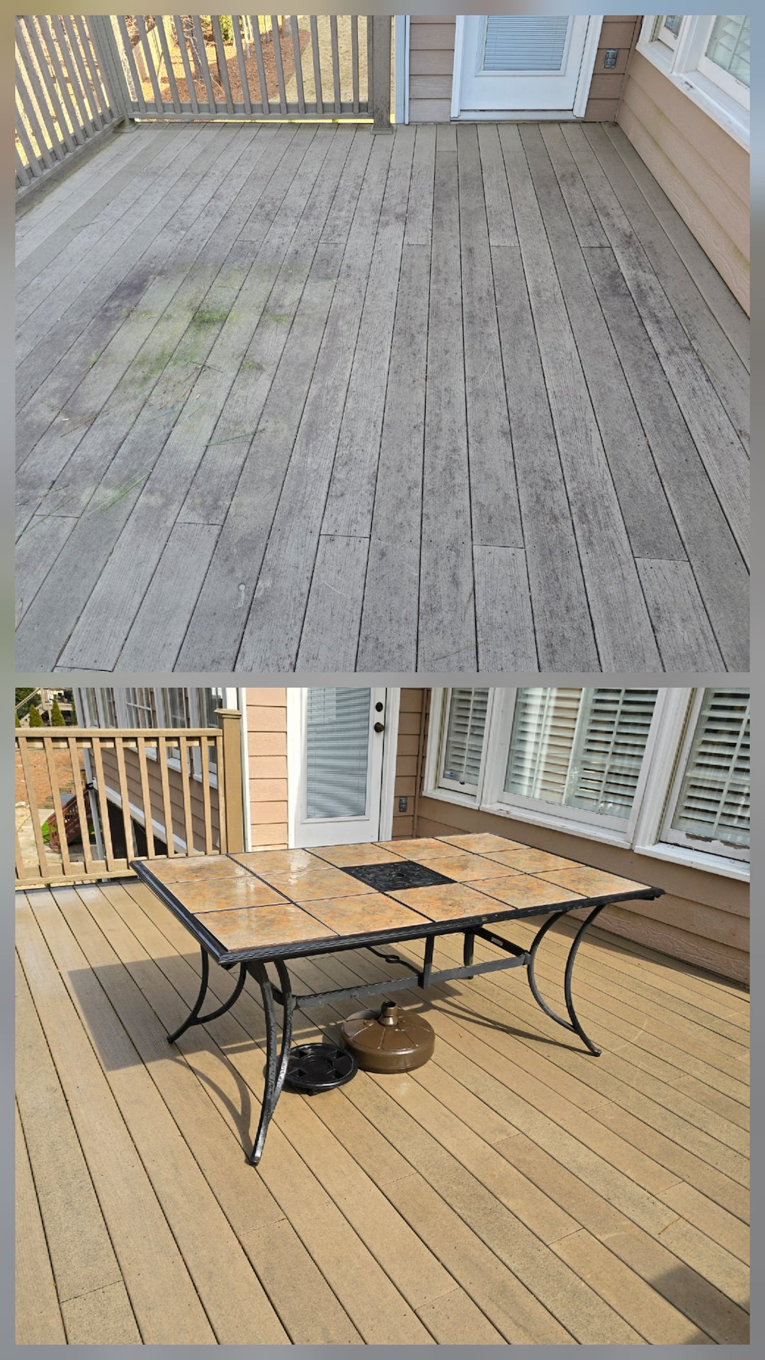 Deck Cleaning Transformation – Towne Lake, Woodstock, GA By Sierra Softwash